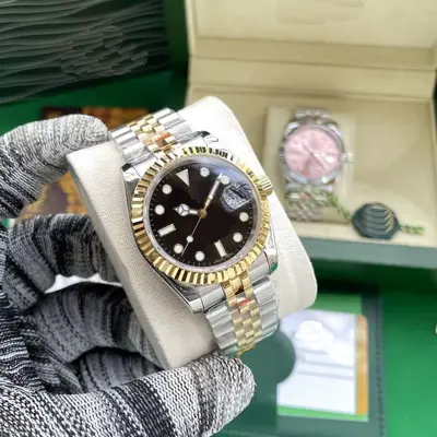 Erkek kuartz saati, paslanmaz çelik, Submariner tarzı - 2