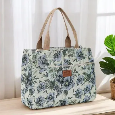 Retro-Handtasche mit Blumenmuster, großes Fassungsvermögen - 7