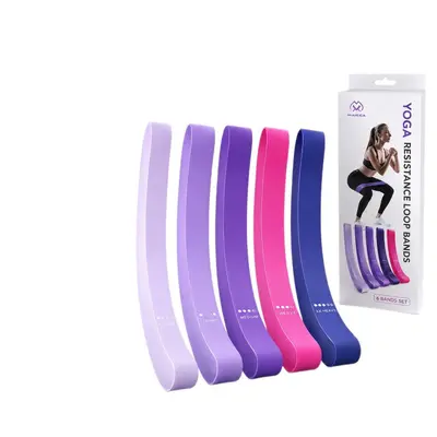 Cross-border Elastic Resistance Band Yoga Pull Rope Pull Ring Fitness Outdoor Training Children Men Women Stretching Home Use Elastic Ring