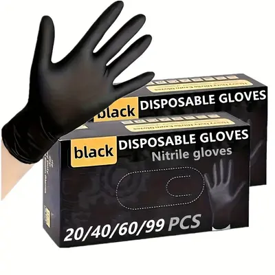 Grenzüberschreitende Einweg-Nitrilhandschuhe Schwarz, englische Verbund-Nitrilhandschuhe Nitrile gloves SHEIN Temu Dropshipping