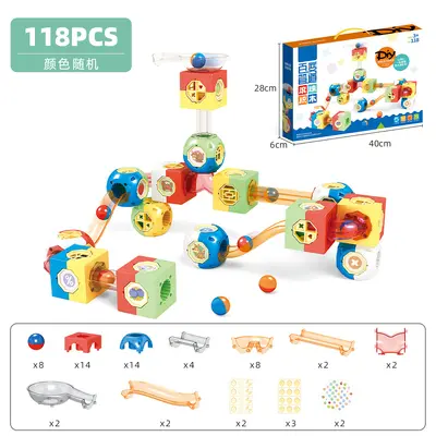 Kids DIY Large Assembly Building Blocks with Pipe and Cube Pieces - 7