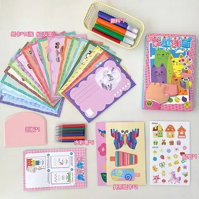 Rainbow Scratch Art Set, Creative Handmade Kids Drawing Toy - 5