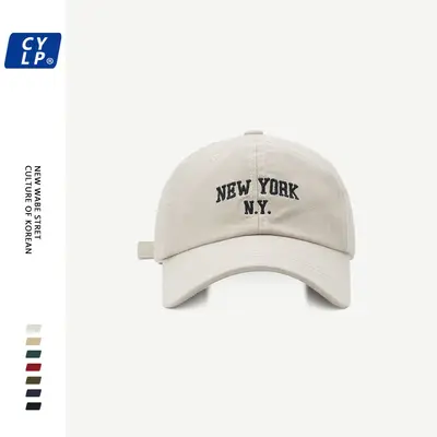 Korean embroidered soft top baseball cap for men, fashionable street style autumn and winter Korean fashion, face-slimming duck bill cap for women wholesale. - 11