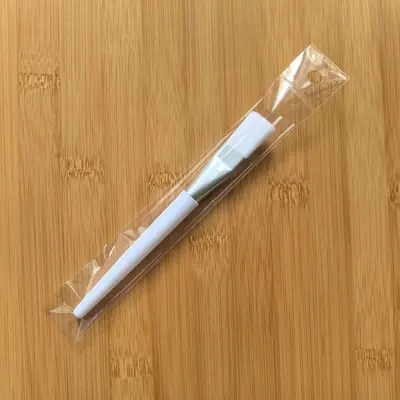 Stok Makyöz Fırçası Beyaz Sap Pembe Sap Yumuşak Kıl Makyöz Fırçası Silikon Makyöz Fırçası Çamur Masken Fırçası Aplikatör Ağartma Fırçası - 13