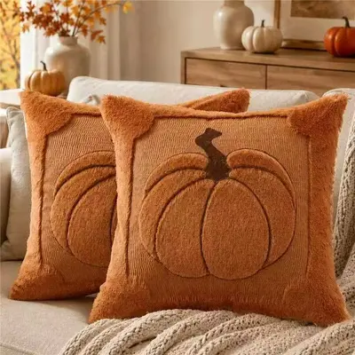 Neue Chenille-Stickerei Kürbis Kissenbezug Maßanfertigung Halloween Kissenbezug Amazon Thanksgiving Sofa Dekoration Kissen Überzug - 8
