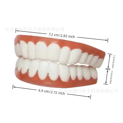 Realistisches Zahnkaschierungsset, Q-6 mit 20 g Zahnkleber - 6