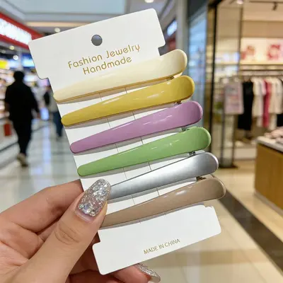 Großhandel Eisfrosted Enten-Schnabel-Clip Gesichtswäsche Make-up Seitliche Klammer große bunte niedliche Haarspange Explosion Clip Haiflossen-Clip Haarspange - 13