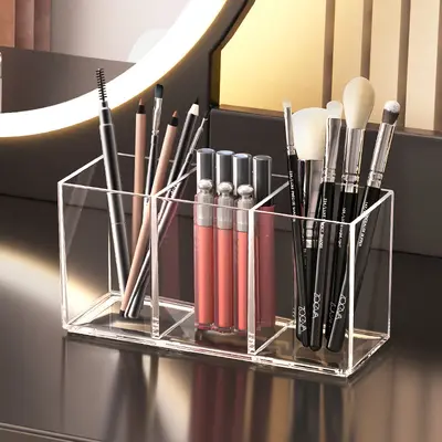 Makeup Brush Clear Storage Organizer Box - 2