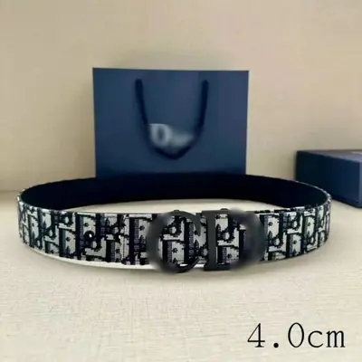 New CD Letter Buckle Genuine Leather Belt Men's Flat Grain First Layer Cowhide Casual Versatile Trendy Business Men's Waist Belt - 9