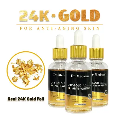 24K Altın Yapraklı Esans Serum, Hyaluronik Asit, Nemlendirici Kırışıklık Karşıtı - 7