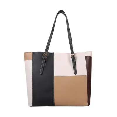 Korean-Style Color Block Large Capacity Women's Tote Bag - 6
