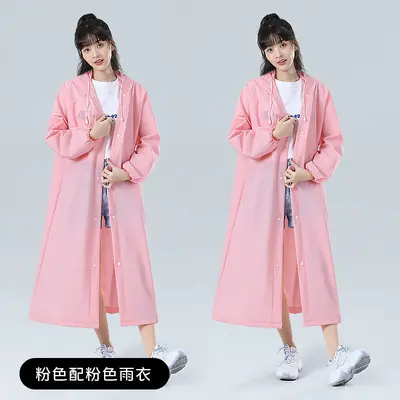 EVA disposable raincoat thickened open long full body waterproof rain poncho for children and adults walking portable - 10
