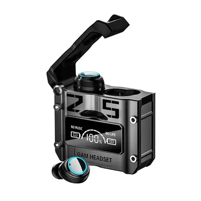 Yeni M25 Bluetooth Kopfhörer kabellos Touch-Steuerung Metall Mecha-Stil niedriger Stromverbrauch E-Sport Gaming Digital-Display Ohr