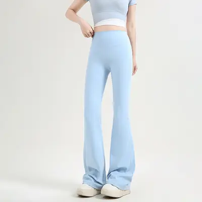 Women's Yoga Flared Pants, Moisture-Wicking Fitness Trousers - 9