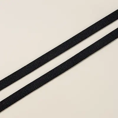 Çift yüzlü elastik bant, 1 cm, renkli naylon, mat süet şerit - 7