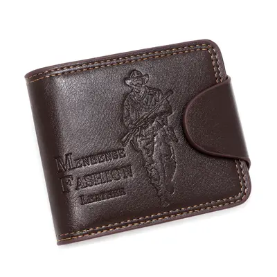 Men's Short Multifunctional Wallet, Retro Cartoon Design - 7