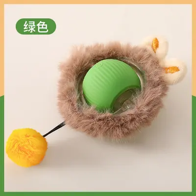 Automatic Bouncing Cat Teaser Ball with String - 9