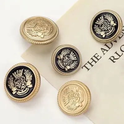 Metal Crown Buttons, JK British College Style for Suit and Jacket