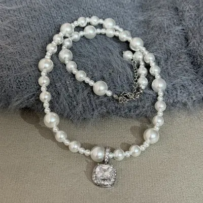 Perlenkette, Luxus-Design, Kette enthalten - 7