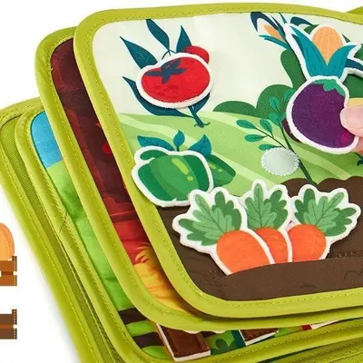 Felt Quiet Book with Learning Board for Babies and Toddlers