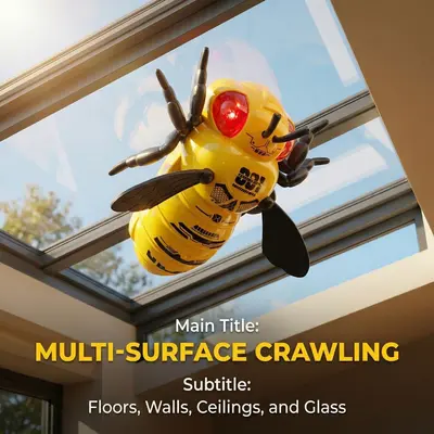 Wall-Climbing Bee Toy Car, Rechargeable Remote Control - 3