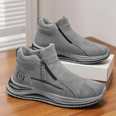 High-Top Martin Boots Thick Sole Motorcycle Shoes for Men