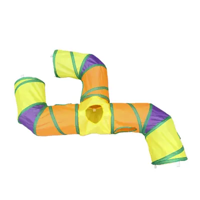 Regenbogen-Katzentunnel-Spielzeug, Dreiwege-Set - 4