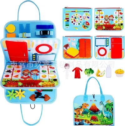 Filz Meşgul Panosu Montessori Erken Eğitim Oyuncağı - 9