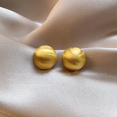 925 gümüş C halka küpe, altın kaplı, minimalist tasarım - 9