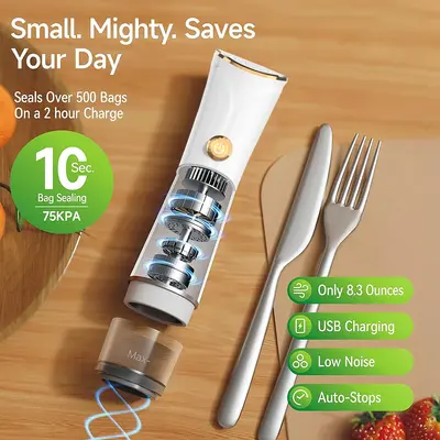 Portable vacuum sealer, smart food compression - 4