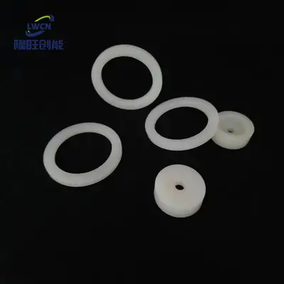 White Nylon Washers, Wear-Resistant, Round