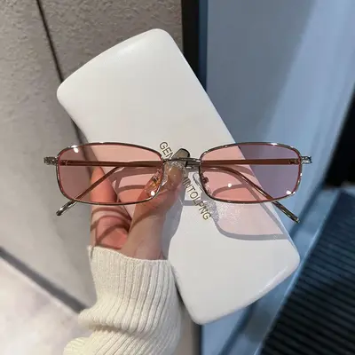 Retro Small Square Frame Sunglasses, Unisex, Polarized, for Driving - 9