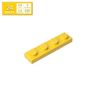 1x4 Plate Building Blocks, Compatible with LEGO 3710, 50g or 1kg - 12