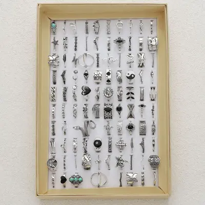 Damengold-Set 40-teilig, Silber, Retro-Design - 11