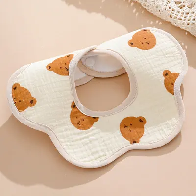 Pure Cotton Baby Bib with Waterproof Pocket for Boys - 8