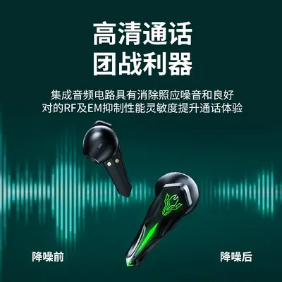 Kabelloses Bluetooth-Headset, E-Sport-Spieler, schwarze Technologie, halbintra-aurales Design, beliebtes Sport-Noise-Cancelling-Modell mit digitalem Display, Spezialmodell für Amazon