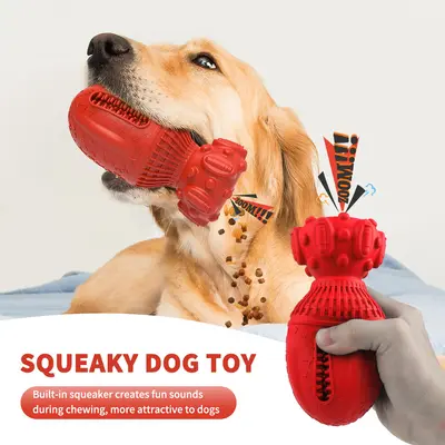 Rubber Chew Toy for Dogs, Dental Cleaning Interactive Toy - 3