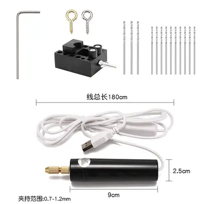 Kristal tutkal diy sondaj matkap elektrikli USB küçük elektrikli matkap inci el yapımı sondaj matkap boynuz çivi ile - 10