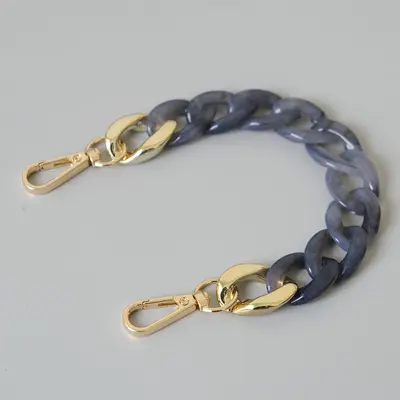 Colorful Herringbone Acrylic Resin Phone Chain, Detachable Bag Decorative Chain - 12