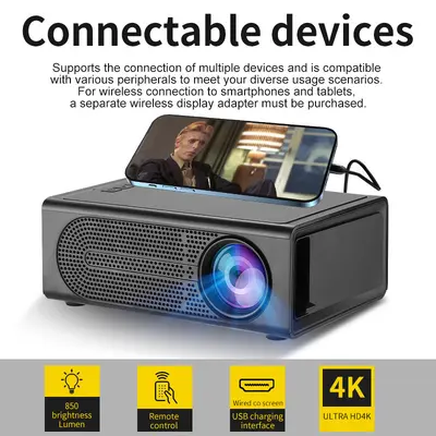 Grenzüberschreitender M200 tragbarer Mini-Beamer LED-Mobiltelefonprojektor Heimkino kabelgestützte Mobiltelefonbildschirmspiegelung wird unterstützt 1080p - 3
