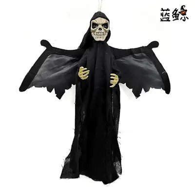 Halloween Sound-Activated Flying Ghost Skeleton Decoration