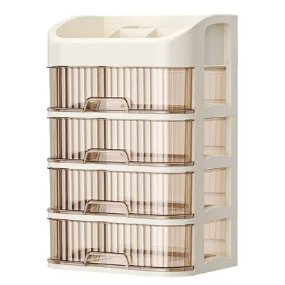 Cosmetic storage box, layered, makeup brush, lipstick shelf