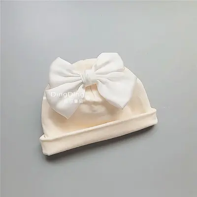 Kız Bebek Çift Katlı Sıcak Tutan Bere, Sonbahar Kış, Dantelli Fiyonklu - 11