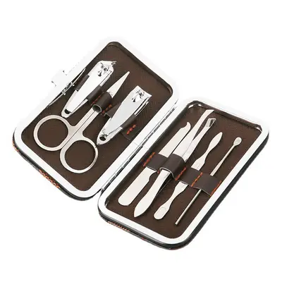 7-piece portable manicure nail clipper set, printed gift design