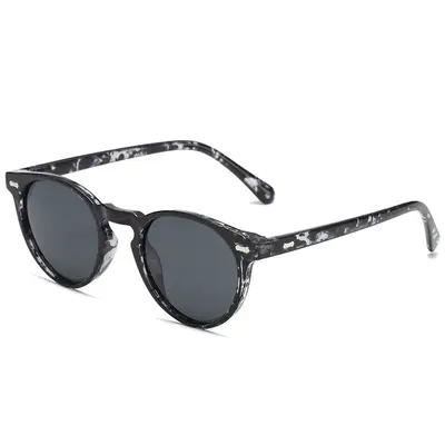 3331 Polarized Retro Round Frame Sunglasses for Men and Women, Anti-Blue Light - 10