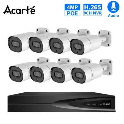 Acarte 4MP PoE IP-Kamera CCTV HD-Set