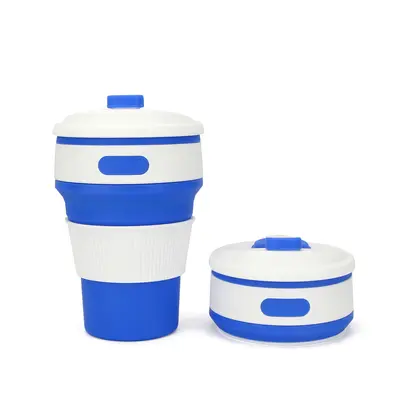 Grenzüberschreitender heißer faltbarer Wasserbehälter 350 ml Silikonbecher praktischer komprimierbarer faltbarer Kaffeebecher Großhändler Hersteller Quelle - 10