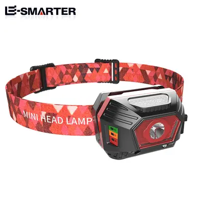 USB Rechargeable Waterproof LED Sensor Headlamp for Camping and Night Fishing