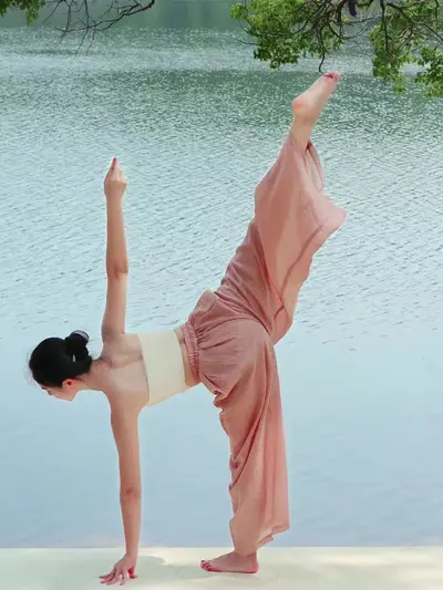 Lockere Pilates-Yogahose, außen tragbar, 5 Farben - 8