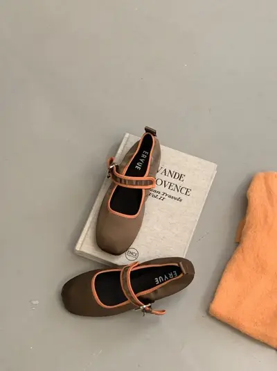 Satin Mary Jane Ballerinas im Retro-Stil, Saison 2026 - 8
